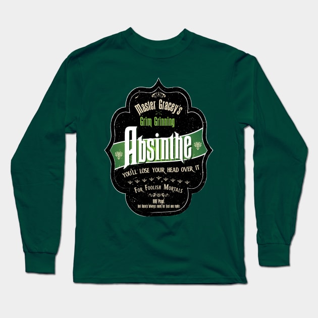 Master Gracey's Grim Grinning Absinthe Long Sleeve T-Shirt by EnchantedTikiTees